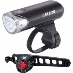 Cateye EL135 Front And Orb Rear Bike Light Set