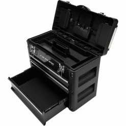 LifeLine Pro 3 Drawer Work Station -cykeldæk Eksport butik LifeLine Pro 3 Drawer Work Station Tool Storage Black LLPRO 4DWS 2