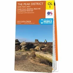 Ordnance Survey OL1 The Peak District – Dark Peak Area Map