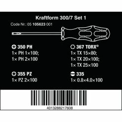 Wera Tools Kraftform 300/7 Screwdriver Set -cykeldæk Eksport butik wera tool Kraftform 300 7 Screwdriver Set 7pcs 05